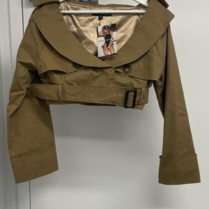Naked Wardrobe cropped trenchcoat